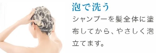 LPLP essence カラーシャンプー使い方（泡で洗う）