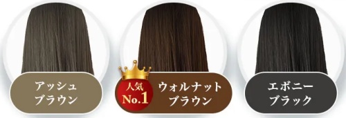 髪色見本・3色（LPLP essence カラーシャンプー）